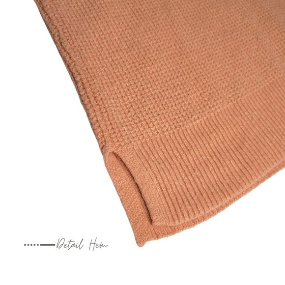 PEACH OVERSIZED SWEATER WITH HODDIE FOR WOMEN - Picture 8 of 10